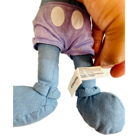 Blue Mickey Mouse Plush Toy Factory Celebrate 75 Years of Fun Disney 10" New NWT - Picture 13 of 16